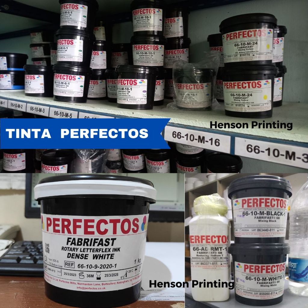 Tinta Perfectos Mesin Cetak Flexo Dense White/Dense Black/Tinta Flexografik Perfectos 1Kg