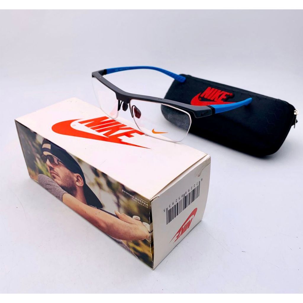NEW KACAMATA PRIA/WANITA FREM NIKE 7071 FRAME BLUE BLACK SUPER FLEXIBLE