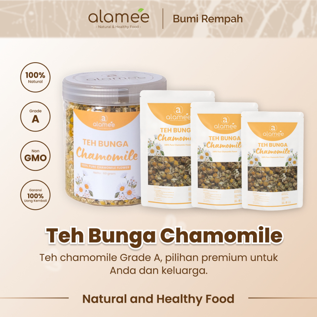 

ALAMEE Chamomile Tea Teh Bunga Camomile Flower Bunga Kamomile Dried Flower Organik