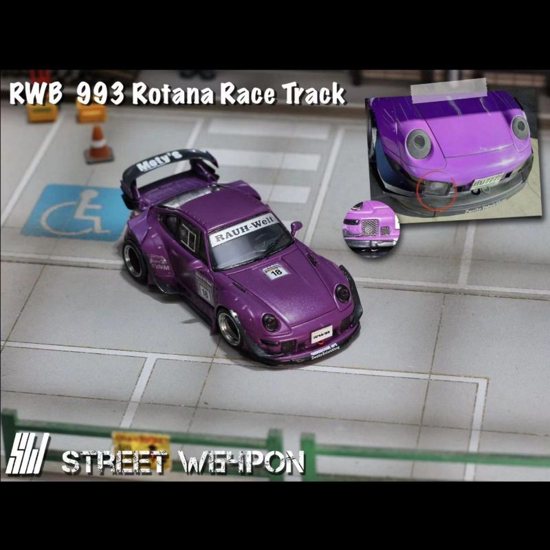 Diecast 1:64 Porsche RWB 993 Rotana Race Track