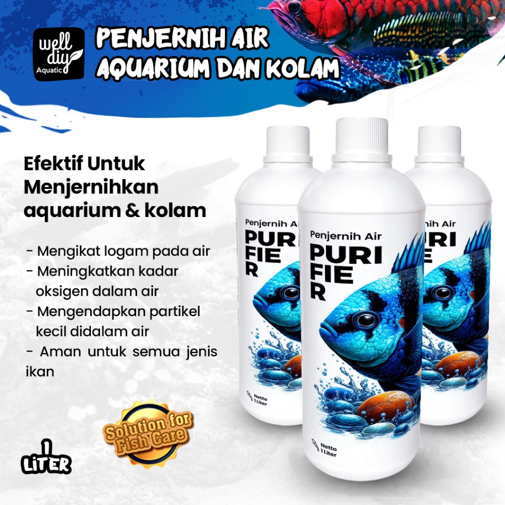 Penjernih Air Aquarium Aquascape Kolam PURIFIER Aman Untuk Ikan - 1 Liter