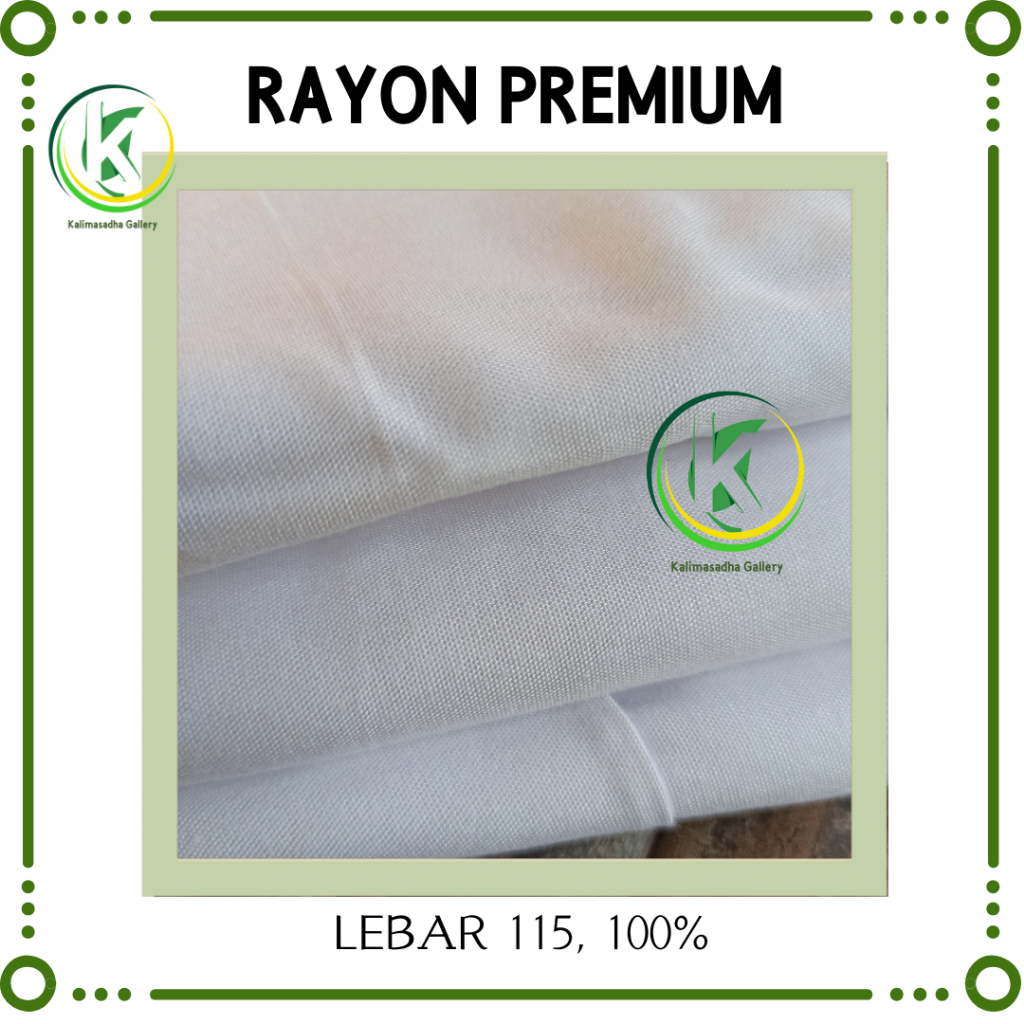 KAIN SERAT ALAM KATUN PUTIH RAYON HALUS PREMIUM KAIN PUTIH POLOS UNTUK BATIK DAN ECOPRINT BAHAN MUKE