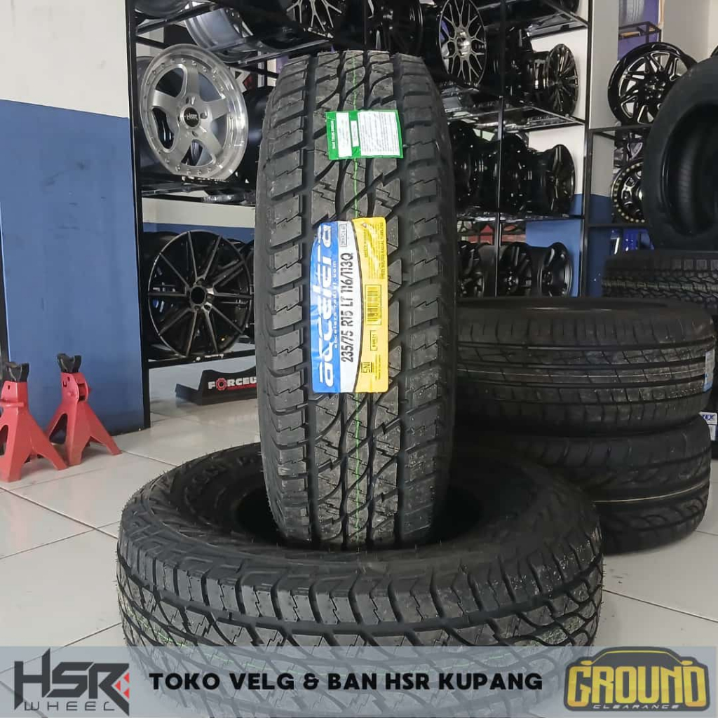 BAN SEMI OFFROAD R15 TUBLES 235-75 R15 ACCELERA OMICRON AT BAN MOBIL ESKUDO, KATANA,VITARA TERMURAH