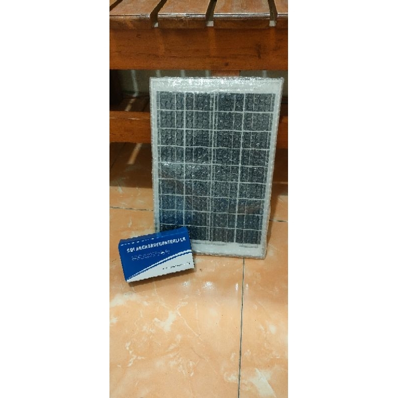Paket PLTS Panel Surya 10wp dan scc 10A solar cell 10wp