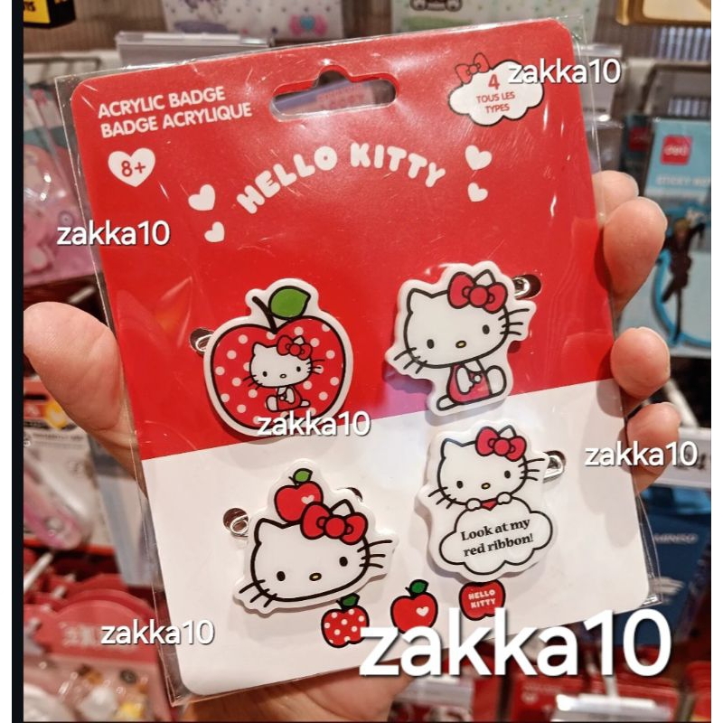 

Hello Kitty Acrylic Badge Pin Peniti Karakter Hello Kitty