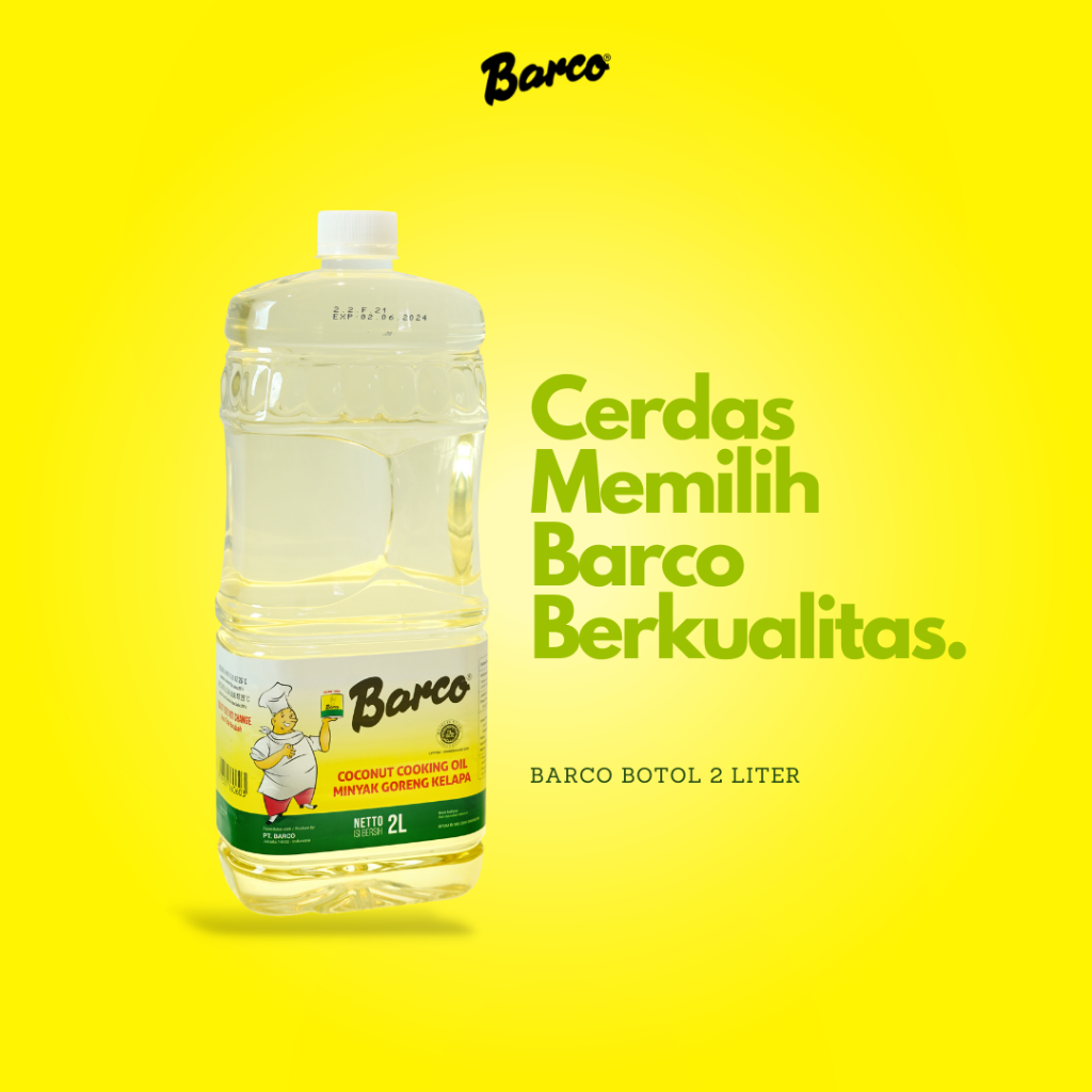 

Barco Minyak Goreng Kelapa Botol 2 liter/botol 2000ML