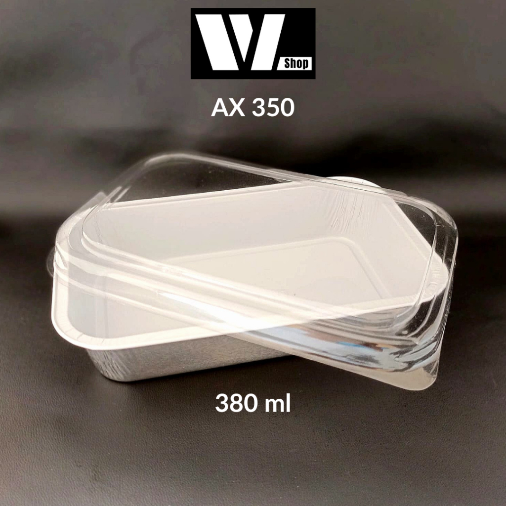 AX-350 Aluminium Tray Dimsum 380ml / Alumunium Foil AX350 / Alu Tray Kotak Dimsum Mentai 380 ml