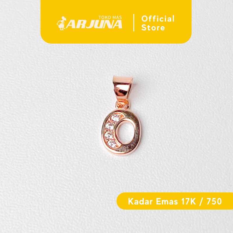 ARJUNA Liontin Huruf “O” Emas Tua 750 17K