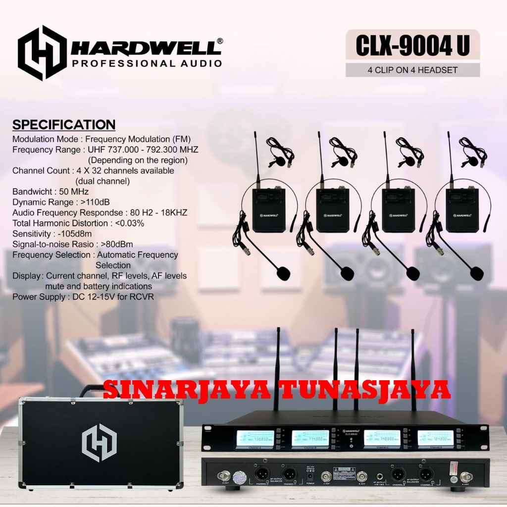 Mic Hardwell CLX 9004 U 4clipon dan 4headset clx9004 u clx9004u clx 9004 original