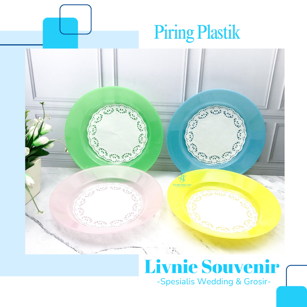 Souvenir Piring Lokal Bahan Plastik Dikemas Plastik