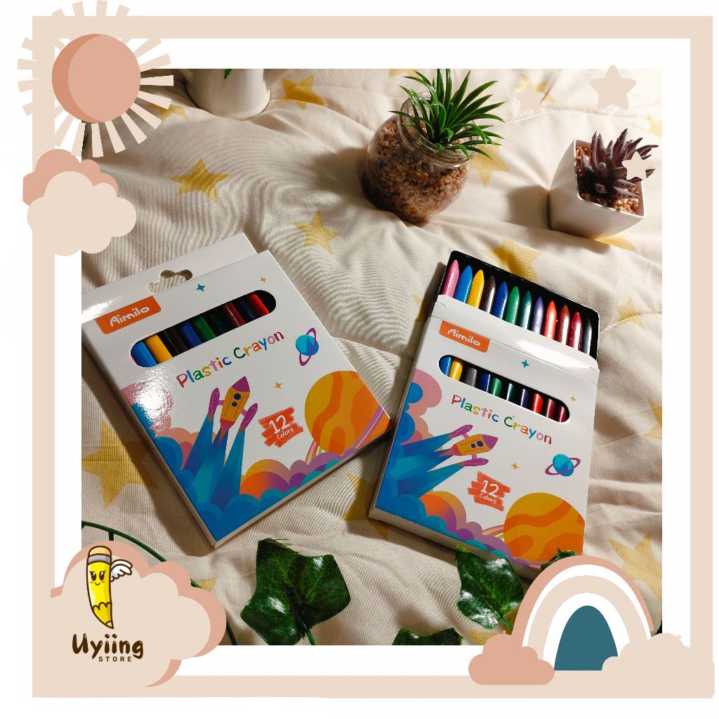 

Crayon / krayon set plastik 12 warna