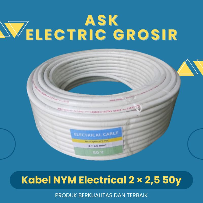 1 ROLL FULL Kabel NYM 2 × 2,5 50 Yard Electrical Cable/Kabel Listrik Outdoor/Kabel Listrik/Kabel Aud