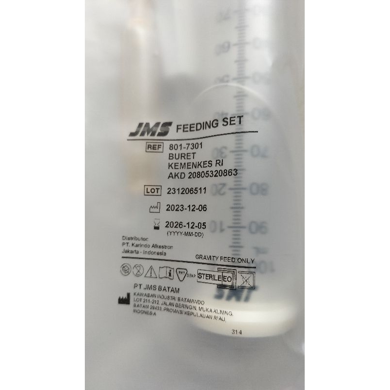 feeding set buret JMS