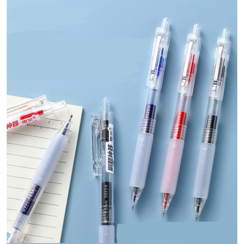 

Pulpen Pena Pen Gel Mekanik Polos 0.5mm Hitam Biru Merah #t070