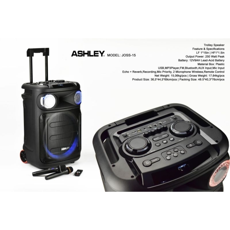 Portable Wireless speaker ashley joss 15 15 inch original ashley joss15