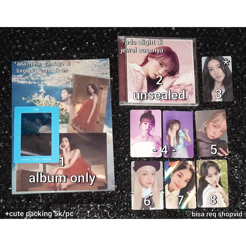 PC PHOTOCARD ALBUM ONLY IZONE IZ*ONE HYEWON EUNBI YURI YENA CHAEWON WINTER ALBUM KTOWN4U POB LETHALI