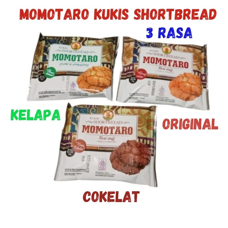 

MOMOTARO KUKIS SHORTBREAD BY AOKA 10 PCS Rasa original coklat kelapa