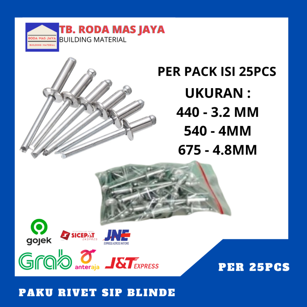 Paku ripet perpack/Pakuripet 25pcs/Paku Ripet