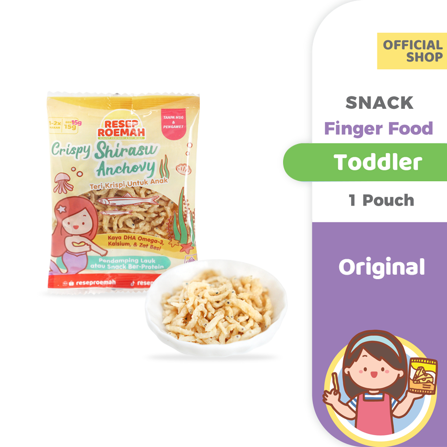 

Resep Roemah / Teri Crispy / Rasa Teri Original / Crispy Shirashu Anchovy / Snack Sehat Anak - 15g