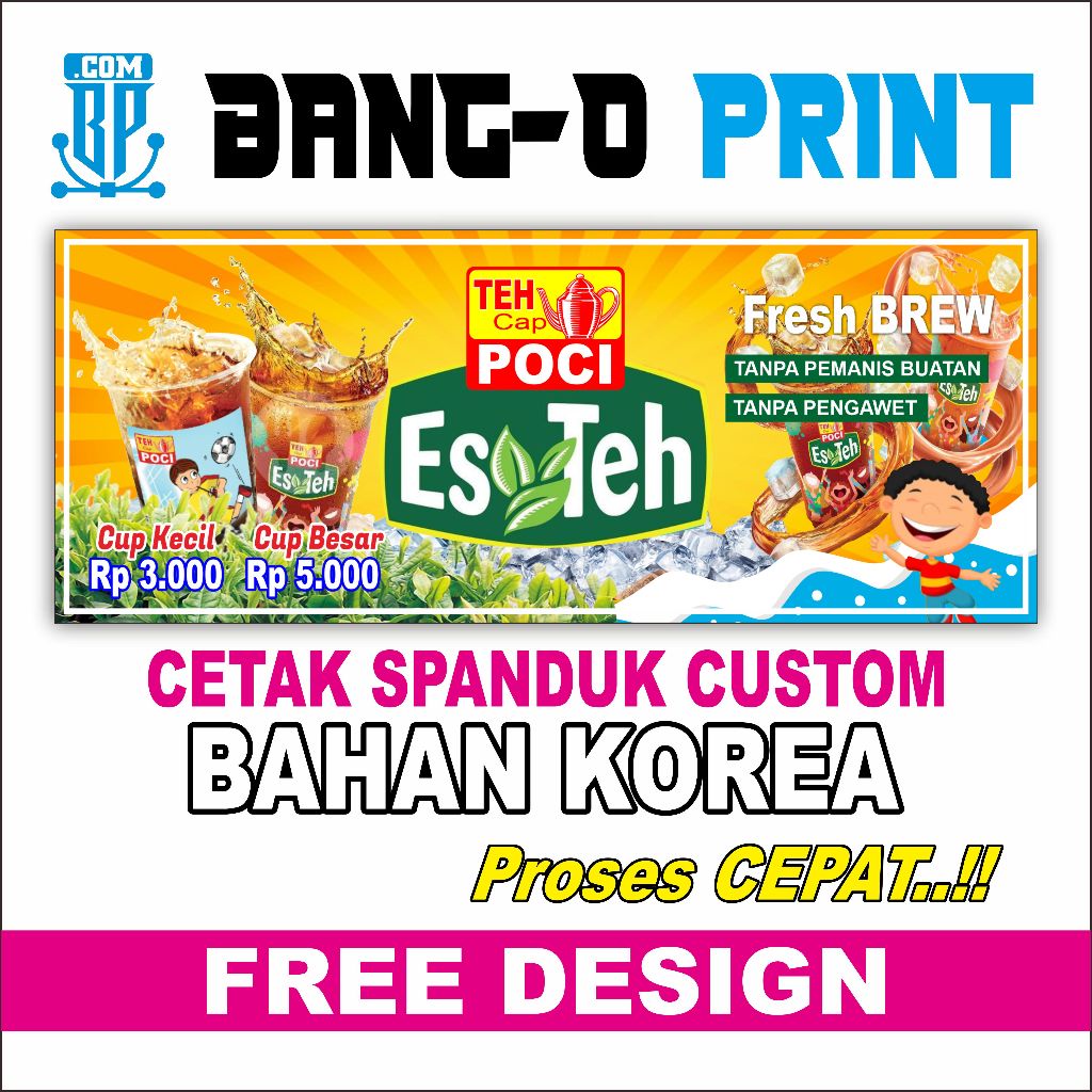 Spanduk Banner Custom - Bahan Korea - Spanduk Jualan - Spanduk Toko Ukuran Custom