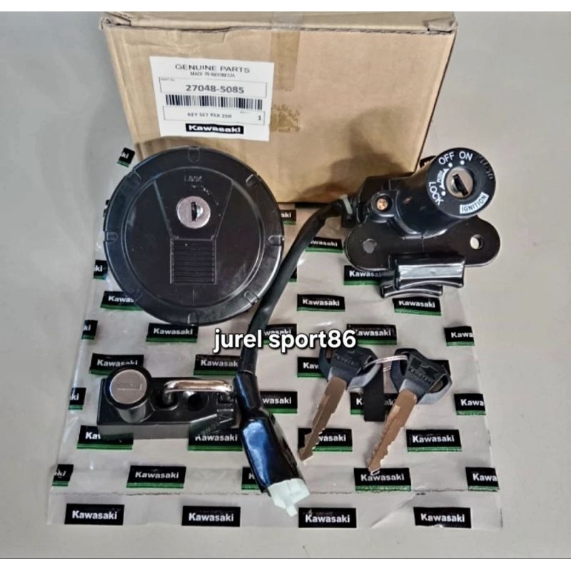 KUNCI KONTAK KLX 250 SET TUTUP TANGKI TANK KUNCI JOK BELAKANG KAWASAKI KLX 250