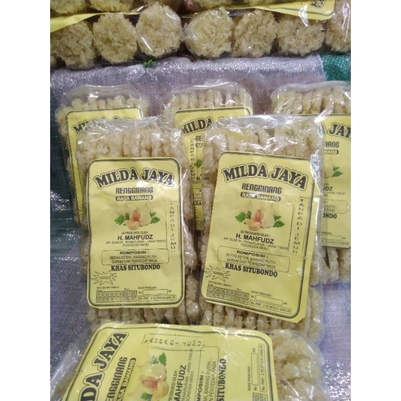 

Rengginang Bawang / Siap goreng tanpa dijemur/ rengginang milda jaya/ rengginang khas Situbondo