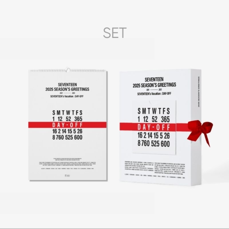 

[PO/SET] SEVENTEEN 2025 SEASON'S GREETINGS+WALL CALENDAR SET / SEVENTEEN SEASONS GREETING 2025 SET