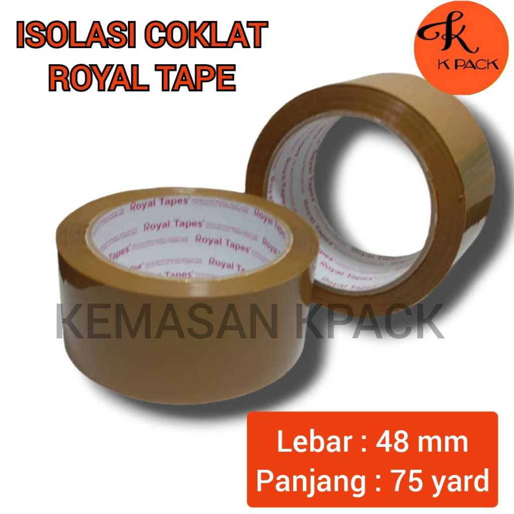 

ISOLASI / LAKBAN ROYAL TAPE COKLAT