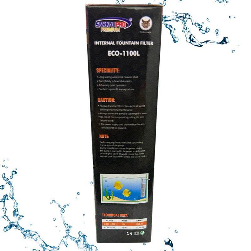 SAKKAI PRO ECO 1100L POMPA INTERNAL FOUNTAIN FILTER