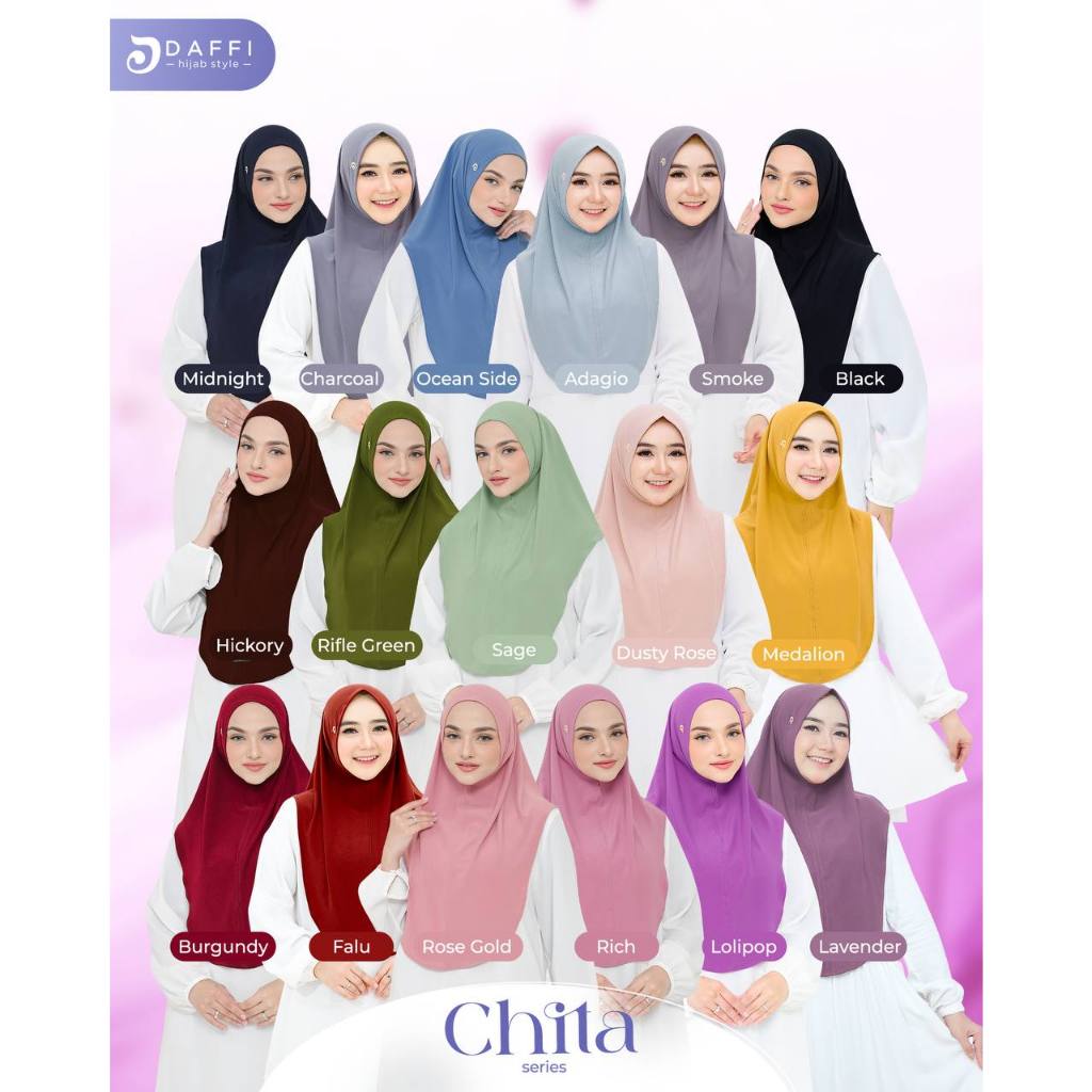 DAFFI CHITA SERIES / DAFFI NON PAD / HIJAB DAFFI BERGO / CHITA SERIES / DAFFI CHITA / DAFFI CHITA SE