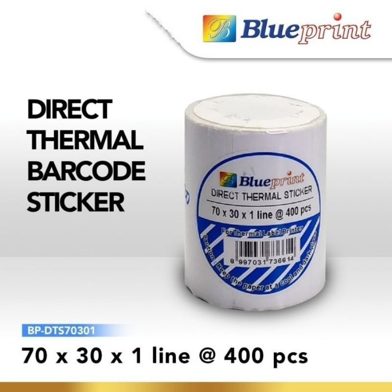

Direct Thermal Sticker 70 x 30 Label Stiker BLUEPRINT 70x30 mm 1 Roll