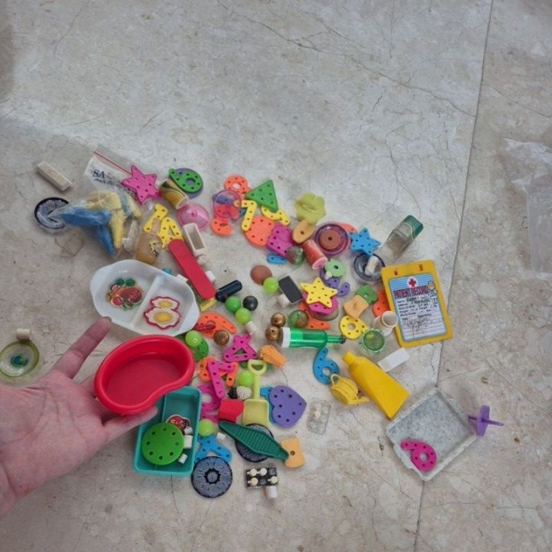 Mainan anak campur - campur set angka masak preloved