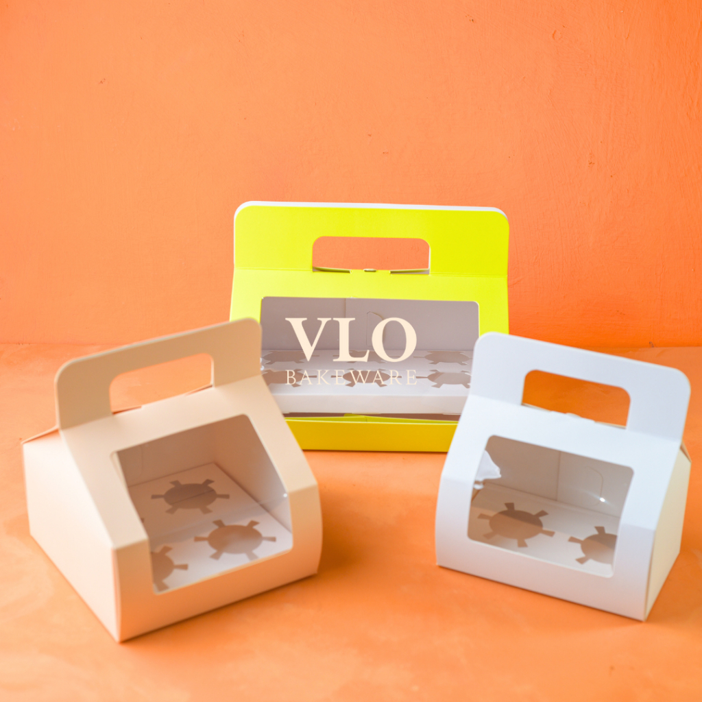 Kotak kue cupcake egg tart brownies ada sekat korea | kotak hampers kue natal imlek cny lebaran