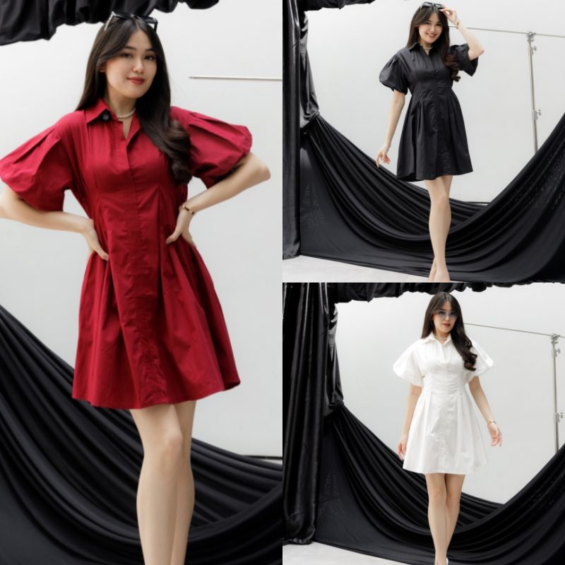 M416 Felly Puff Poplin Dress Christmas edition