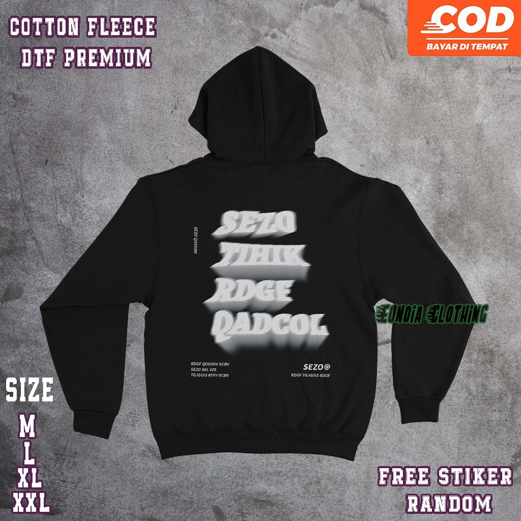 Jacket Hoodie Sezo Qadcol - Hoodie Jumper - Korea Style - Sweater Premium Distro Pria dan Wanita - F