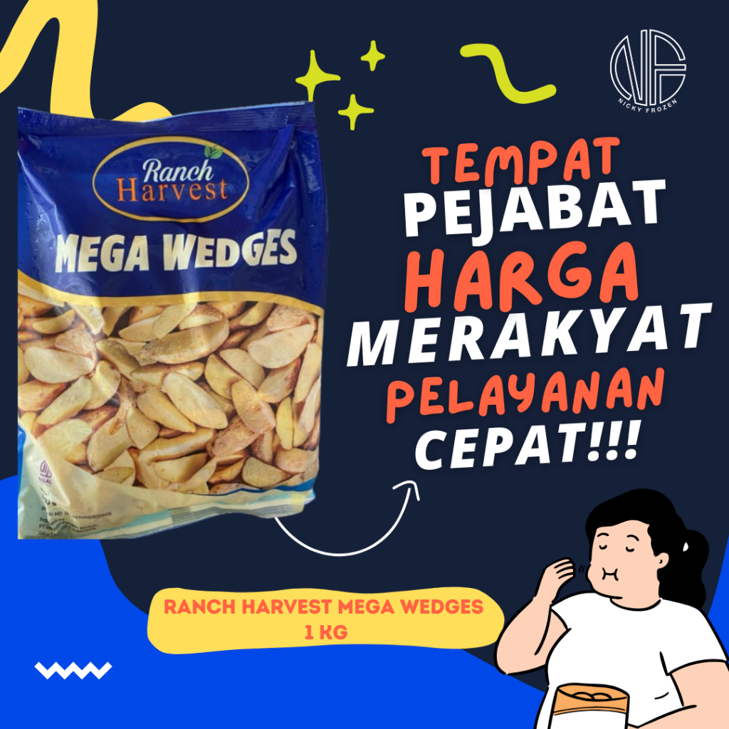 

RANCH HARVEST KENTANG MEGA WEDGES 1 KG