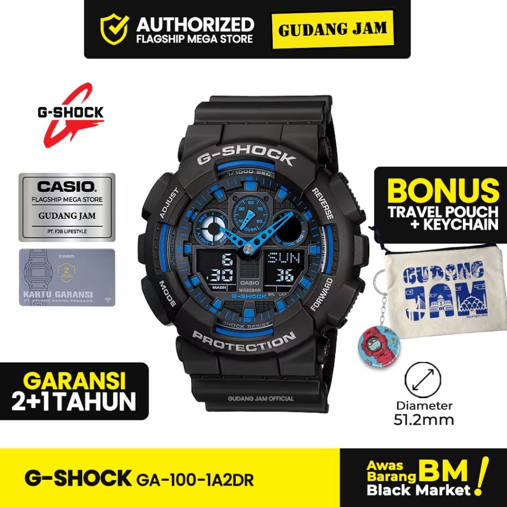 Jam Tangan G-Shock GA-100-1A2DR GA-100-1A GA-100 GA100 GA 100