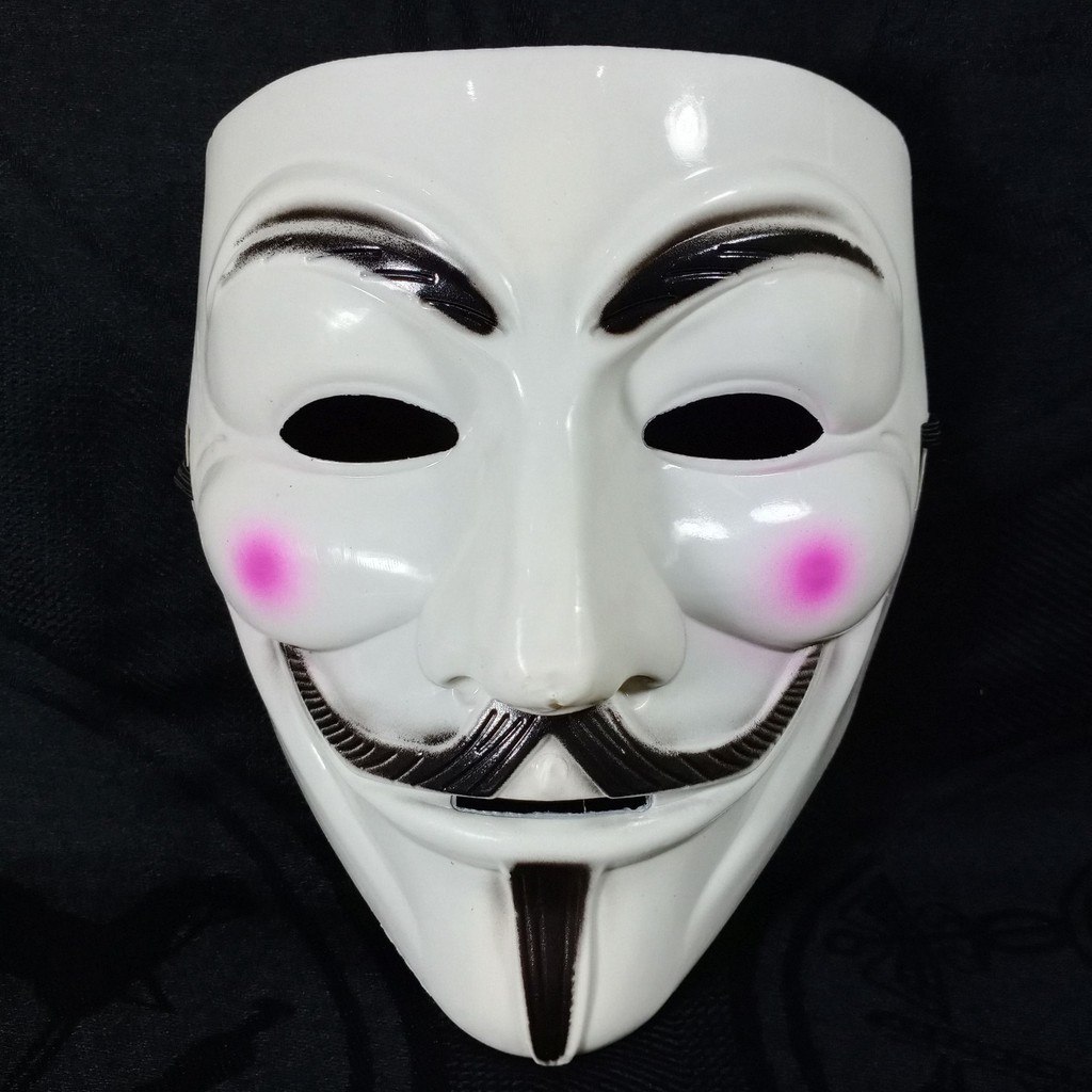 topeng hacker putih / topeng vendetta / topeng anonymous