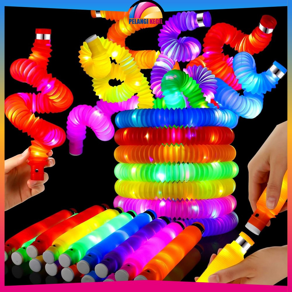 Mainan Anak Pop Tubes Sensory Toys Selang Pipa Anak / Light Up Pop Pipes Warna Warni  / Maenan Kreas