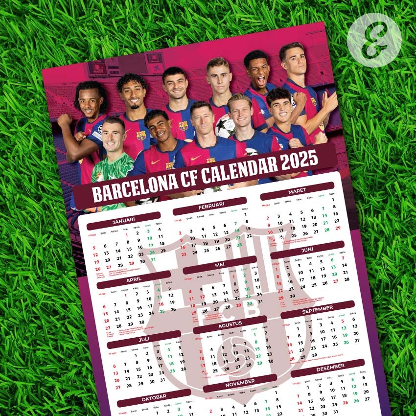 

Kalender Bola Tahun 2025 edisi Barcelona