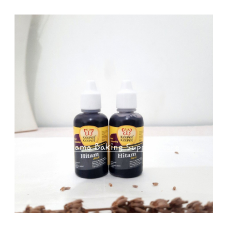 

KOEPOE Food Coloring Pewarna Makanan HITAM BLACK Kupu Kupu