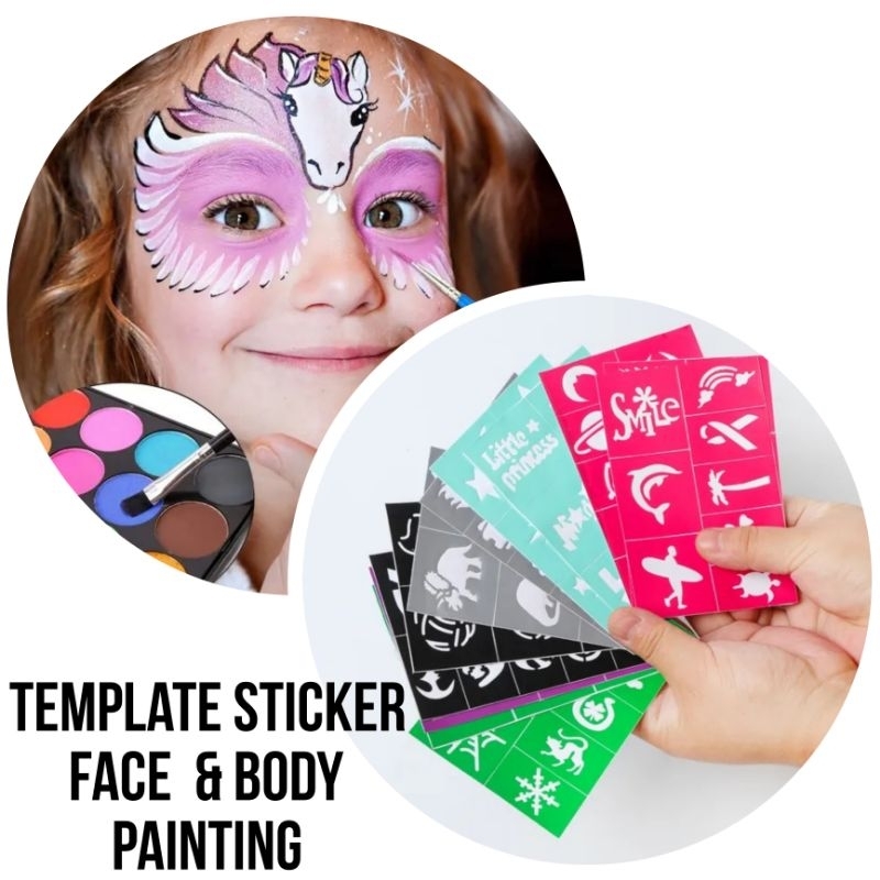 

Template Stiker body and face painting stiker face painting