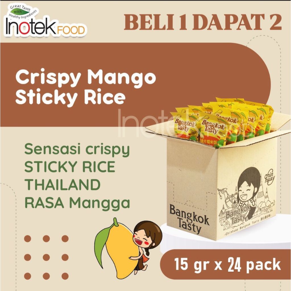 

!! PROMO BLACK FRIDAY - BELI 1 DAPAT 2 !! CRISPY MANGO STICKY RICE 15GR X 24PCS
