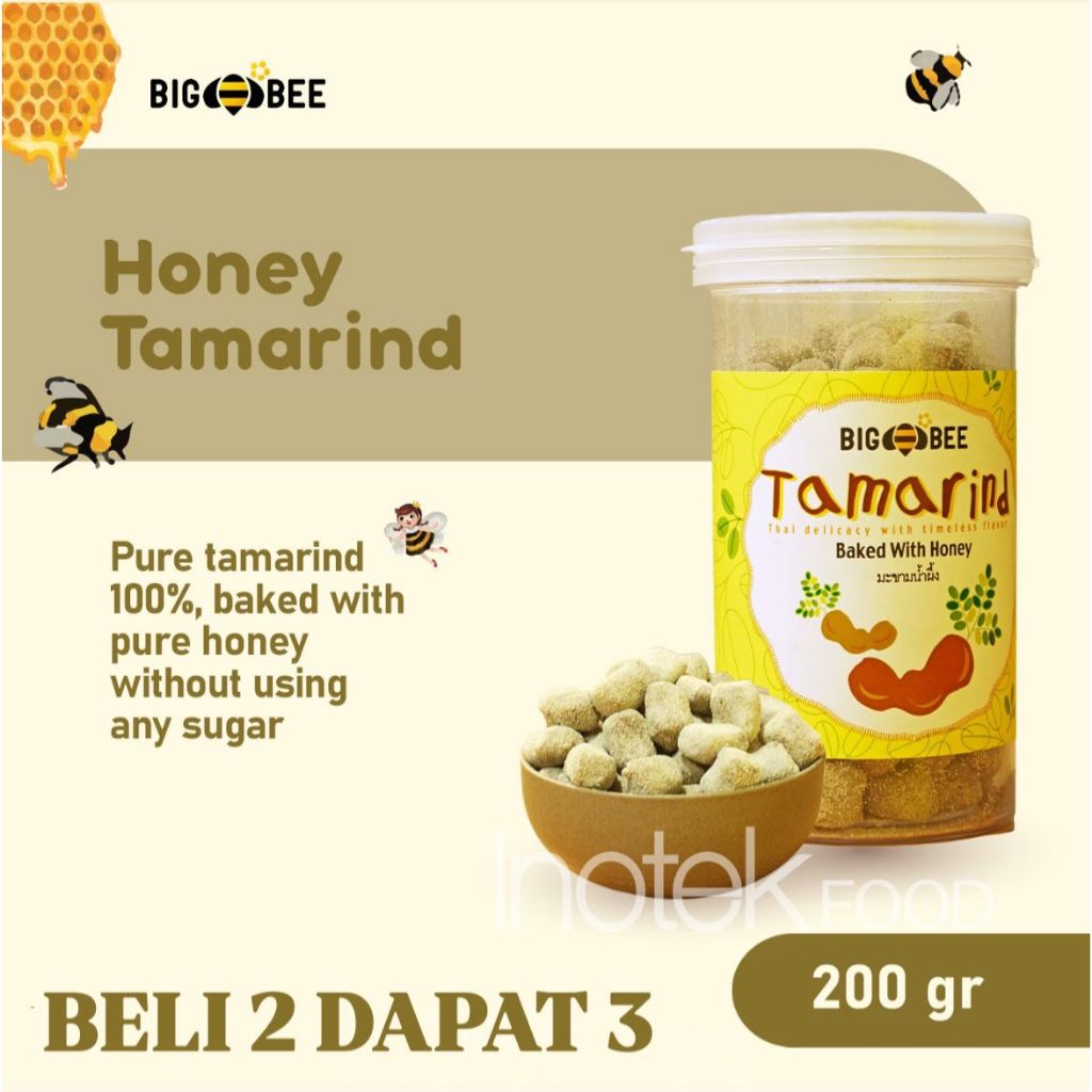 

!! PROMO BLACK FRIDAY - BELI 2 DAPAT 3 !! HONEY TAMARIND 200GR - BIG BEE - ORIGINAL 100% FROM THAILAND