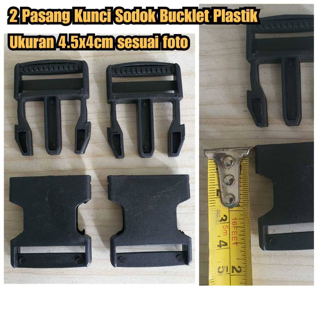 2 tali tas gesper tas kunci sodok lock bag buckelt pasang kunci tas penyambung