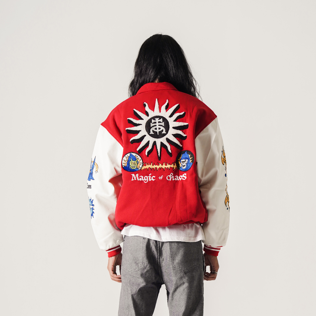 PROOF X MRJN - Varsity Jacket Red Magic of Chaos