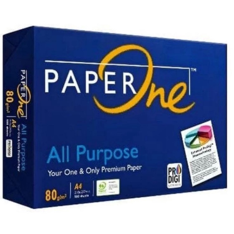 

KODE BCGWY Kertas HVS A4 8 GSM PAPER ONE Print Copy Jaminan Kualitas