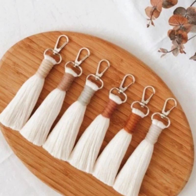 Macrame Ganci Gantungan Kunci Macrame Macrame Keychain Souvenir Gantungan Kunci Macrame
