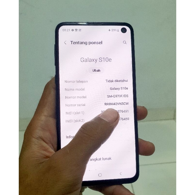 mesin samsung s10e sein 6/128 normal