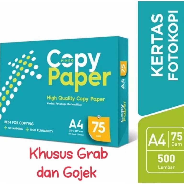 

KODE KSVLG Kertas HVS A4 75 gr Copy Paper Kertas Fotocopy Khusus Grab dan Gojek